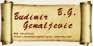 Budimir Gemaljević vizit kartica